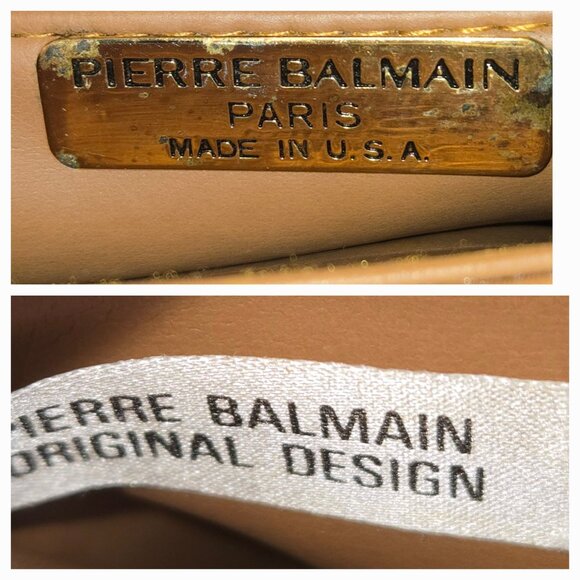 Pierre Balmain Paisley Leather Crossbody Bag Gold Logo Medallion Original Certif - Picture 8 of 10